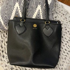 Anne Klein Black Leather Handbag New